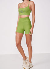 Conjunto Top/bermuda Basic Com Logo  Verde - Colcci