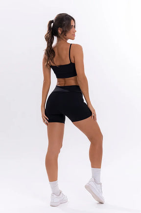 Conjunto Feminino Fitness Básico Calça e Top - Preto - Movie